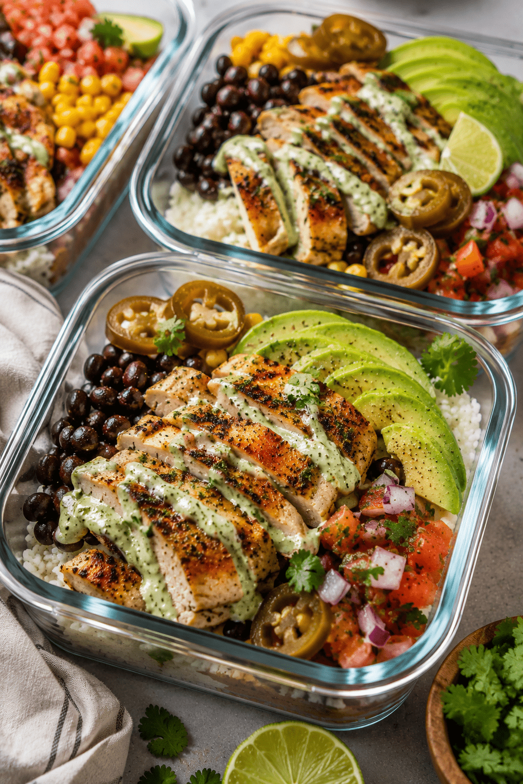 High Protein Chicken Burrito Bowl